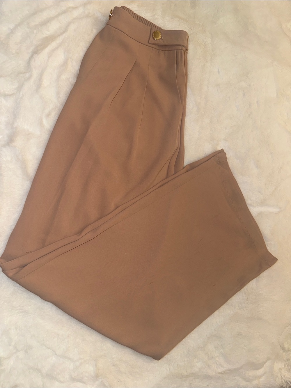Marc New York Wide-Leg Trousers in Taupe